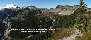 The Ptarmigan Ridtge hike will visit volcanics of the Kulshan caldera, Mount Baker, and rokcs from other volcanoes intermediate in age to the two.